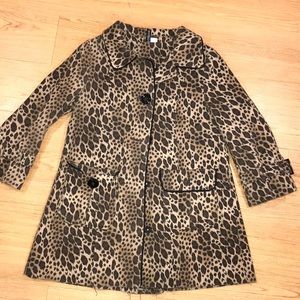 H&M LEOPARD SHIFT TRENCH COAT